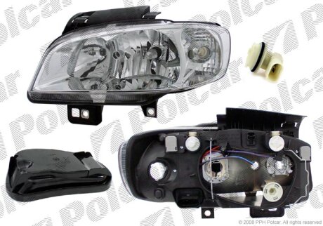 Фара основна, SEAT IBIZA/CORD.,99- Polcar 6714091E