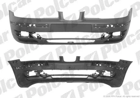 Бампер передній, SEAT TOLEDO 10.98- Polcar 672207J