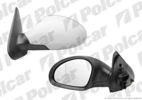 Дзеркало зовнішнє правий, SEAT LEON, 00- Polcar 6722525M