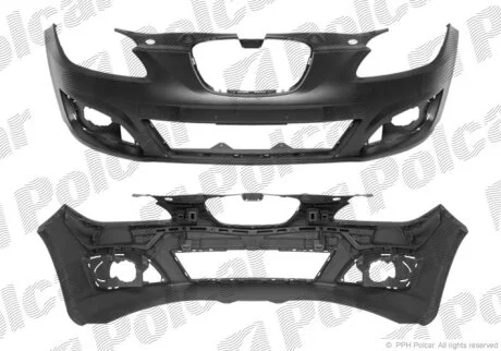 Бампер передній, LEON, 05- Polcar 6726071J