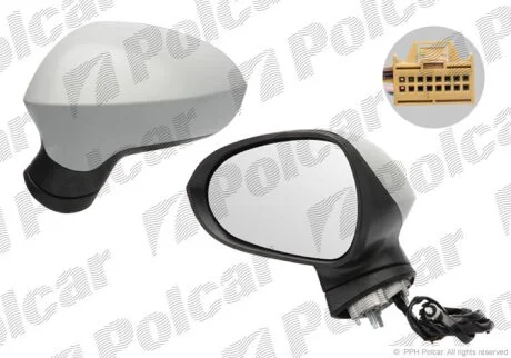 Дзеркало зовнішнє правий, EXEO, 10.08- Polcar 6740525M