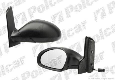 Дзеркало зовнішнє лівий, SEAT TOLEDO III, 04- Polcar 6755511M