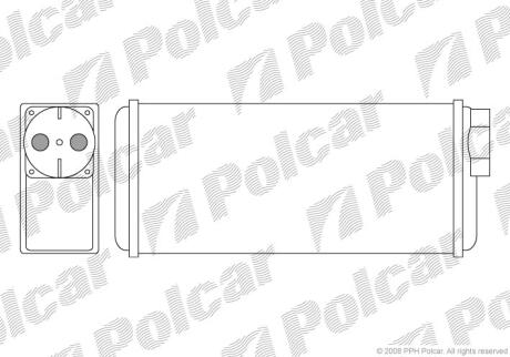 Радіатор пічки Skoda Favorit, Favorit Forman, Felicia I, Felicia Ii Vw Caddy Ii 1.3/1.9D 06.88-04.02 Polcar 6900N81