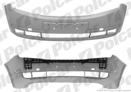 Бампер передній Skoda Fabia, 2000-2007 Polcar 691307