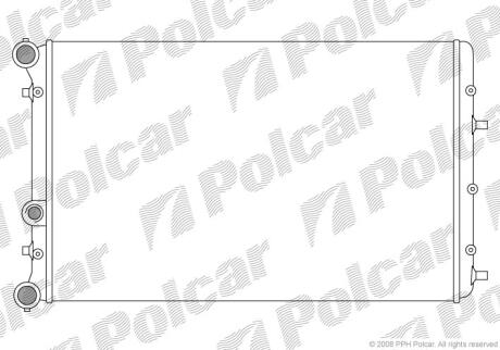 Радіатор охолодження Skoda Fabia 1.0-2.0 08.99- Polcar 6913082