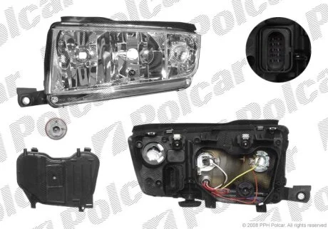 Фара основна, SKODA FABIA, 00-07 Polcar 6913101E