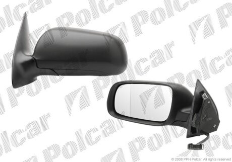 Дзеркало зовнішнє лівий, SKODA FABIA, 00-07 Polcar 6913514M