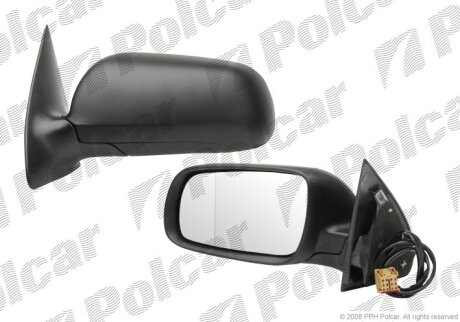 Дзеркало зовнішнє лівий, SKODA FABIA, 06- Polcar 6913519M