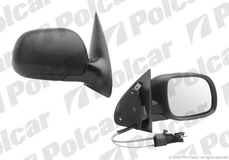 Дзеркало зовнішнє правий, SKODA FABIA 00- Polcar 6913522M