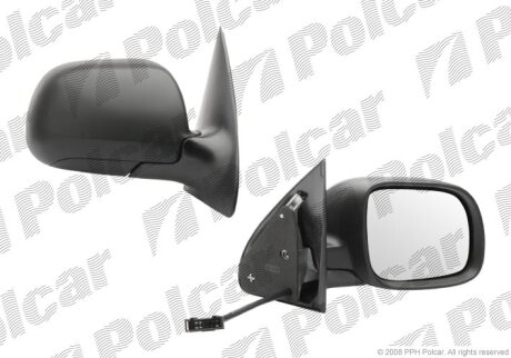 Дзеркало зовнішнє правий, SKODA FABIA, 00-07 Polcar 6913524M