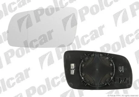 Скло дзеркала зовн. лів. Skoda Fabia 1.0/1.2/1.4 03-/Octavia 1.6/1.8 96- Polcar 6913546M