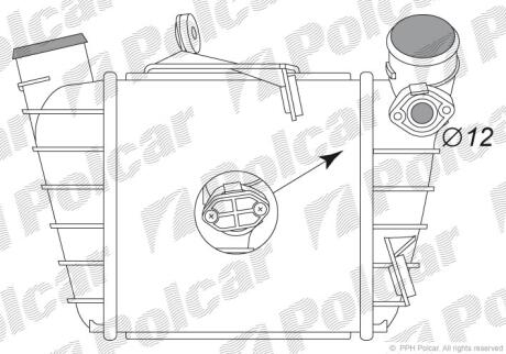 Інтеркулер Skoda Fabia, Roomster VW Fox, Polo 1.4-1.9D 08.99-03.10 Polcar 6913J82