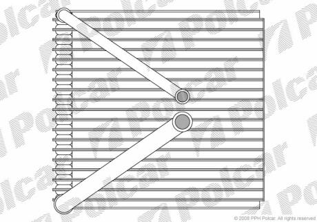 Випаровувач кондиціонера Seat Cordoba, Ibiza Skoda Fabia, Roomster VW Fox, Polo 1.0-2.0 08.99-05.15 Polcar 6913P81