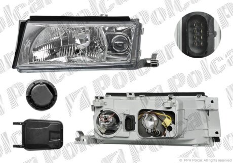 Фара основна, SKODA OCTAVIA, 01- Polcar 6921093E