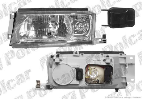 Фара основна, SKODA OCTAVIA, 01- Polcar 692109T
