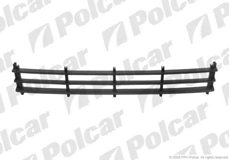 Решітка в бампері середн SKOD.OCTAVIA II,05- Polcar 692227J