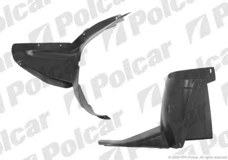 Подкрылок (R) SKODA - OKTAVIA II (1Z3/1Z5),10.08-12.13 Polcar 6922FP-1