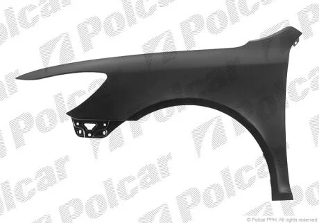 Крило переднє праве Skoda OCTAVIA II, 2008- 692302-J Polcar 692302J