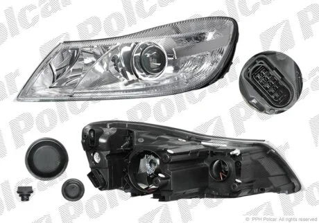 Фара ліва з коректором (Octavia) Skoda Octavia 10- Polcar 692309E