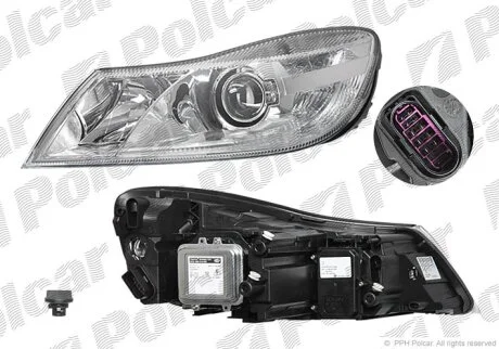 Фара основна OCTAVIA II, 08- Polcar 6923101H