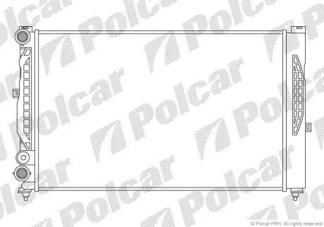 Радіатор Audi A4 95-01/A6 97-05/Skoda SuperB 1.9TDI 01- 629X399X22 Polcar 692508B1