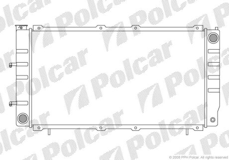45199-AA090, 45199-AA100, 45199-AA120, 45199-AA200, PL090249 РАДИАТОР EJ18, EJ20, EJ22 (1,8, 2,0, 2,2) Polcar 7205082