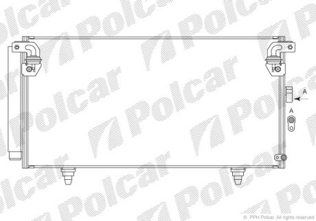 Радіатор кондиціонера, Subaru Legacy 09.03- Polcar 7208K81K