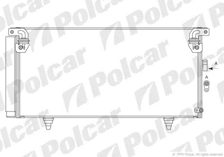 Радіатор кондиціонера, Subaru Legacy 09.03- Polcar 7208K82K