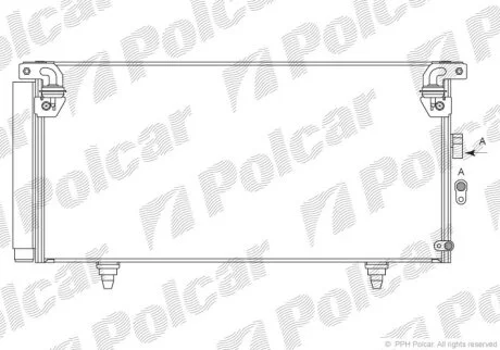 Радіатор кондиціонера, Subaru Legacy 09.03- Polcar 7208K82K