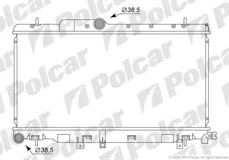Радіатор охолодження, IMPREZA sedan (GD), Polcar 7212082