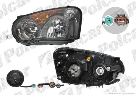 220-1111R-E7, 84001-FE380, 84001-FE420 ФАРА R НB3, H1 Polcar 721310E