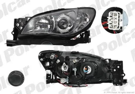Фара основна IMPREZA, 10.05- Polcar 721409E