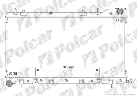 45111-FC300, 45111-FC320, 67707A, PL091166 РАДИАТОР EJ205 16V Turbo Polcar 7239083K