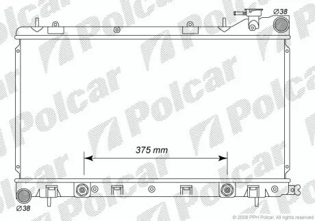 Радіатор охолодження, FORESTER (SG_), 02.0 Polcar 7241082K