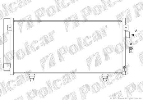 Радіатор кондиціонера, S.FORESTER/IMPR. 08- Polcar 7242K81K