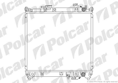 Радіатор охолодження, VITARA (ET, TA, TD), Polcar 7403082