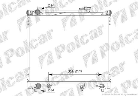 Радіатор охолодження, GRAND VITARA I (FT, Polcar 7404083