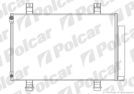 Радіатор кондиціонера, SUZUKI SWIFT, 05- Polcar 7423K81K