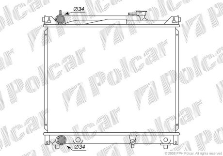 Радіатор охолодження, GRAND VITARA I (FT, Polcar 7424083K