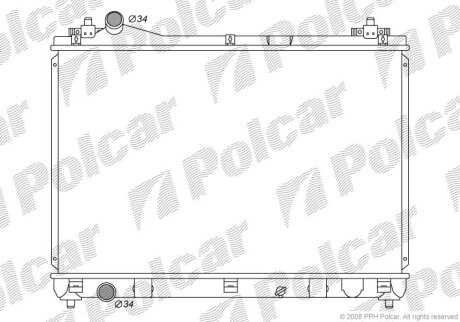 17700-65J00, 17700-65J20, 3431-8501, 64200, 742608-1, DRM47016, PL102057 РАДИАТОР J20A 2,0i 16V Polcar 7426081K