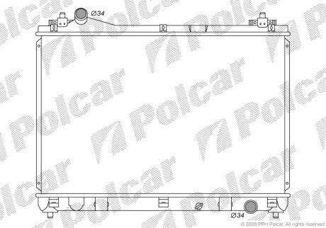 Радіатор охолодження, GRAND VITARA II (JT, Polcar 7426083K
