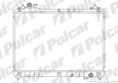 Радіатор охолодження, GRAND VITARA II (JT, Polcar 7426083K