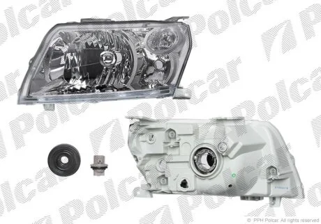 218-1136L-EM, 35320-64J10 ФАРА L Н4 ПОД ЭЛ. КОР. Polcar 742609E