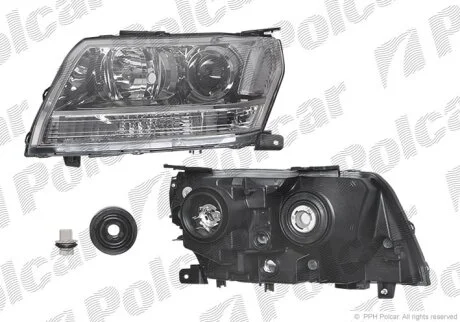 218-1135R-EM7, 35120-65J10 ФАРА R Н7, НB3 ПОД ЭЛ. КОР. Polcar 7426101E