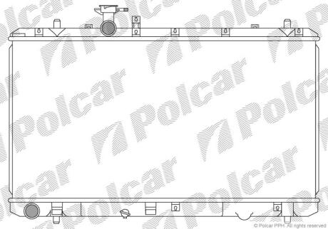 Радіатор двигуна (мкпп) Fiat Sedici Suzuki Sx4 1.5/1.6 06.06- Polcar 7435081
