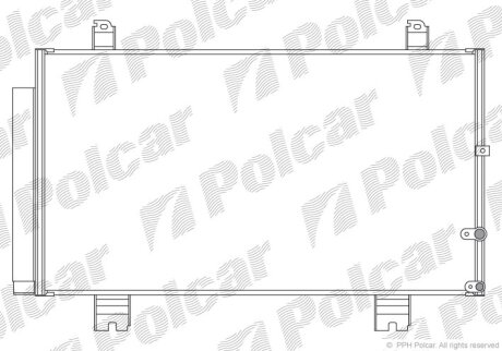 Радіатор кондиціонера, LEXUS GS, 04.05- Polcar 8022K81K
