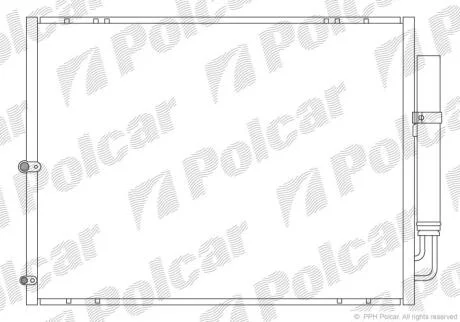 LEXUS RX 03--05 радиатор кондиционера Polcar 8061K8C1