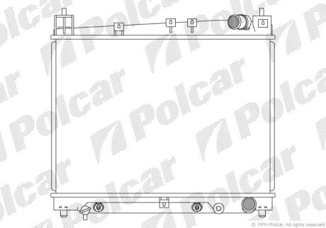 Радіатор охолодження, YARIS VERSO (_P2_), Polcar 8103084