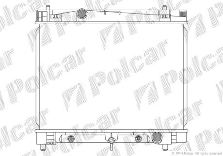 Радіатор охолодження, YARIS (_P9_), 01.05- Polcar 8105082