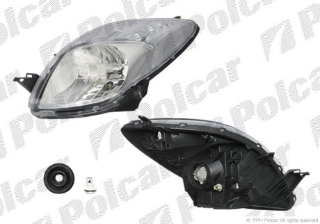 212-11L2R, 81130-52580 ФАРА R Н4 ПОД ЭЛ. КОР. Polcar 8105101E